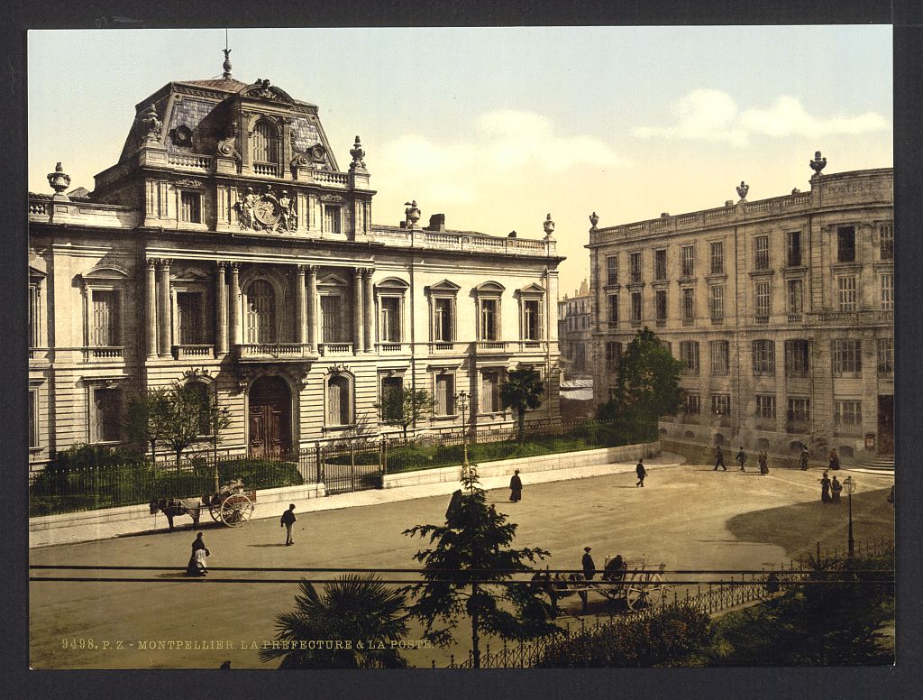 A picture of The Perfecture (i.e., Pref́ecture) and post office, Montpelier, France