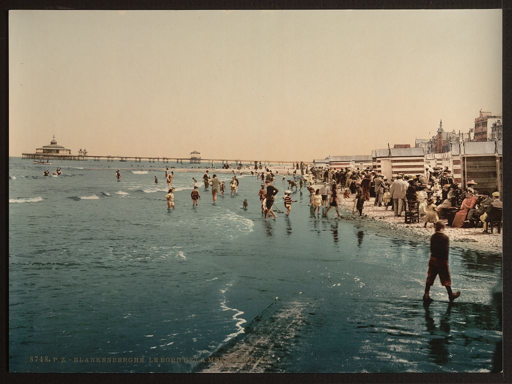 A picture of The pier and shore, Blankenberghe, Belgium