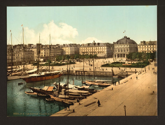 A picture of The Place Gambetta and docks, Havre, France