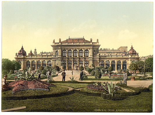 A picture of The public garden and casino, Vienna, Austro-Hungary