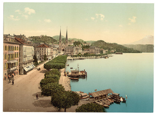 A picture of The quay, from the Swan Hotel, Lucerne, Switzerland