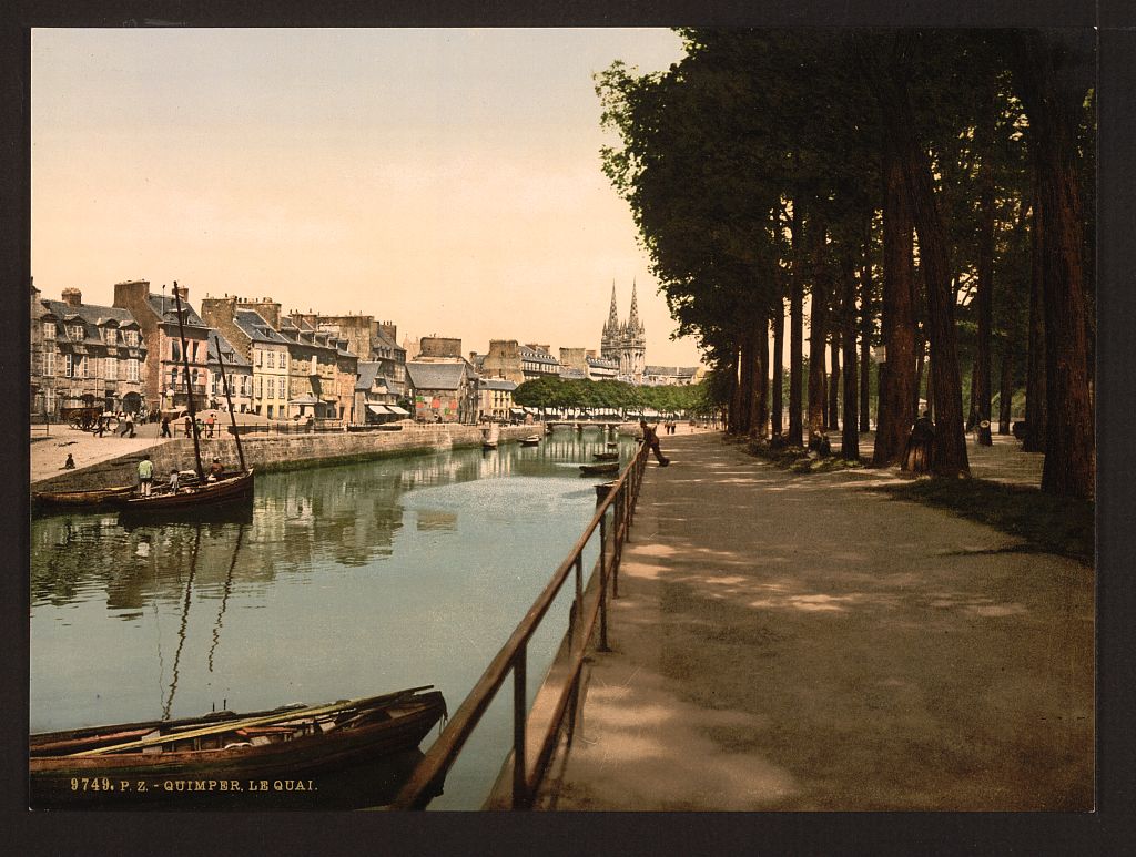 A picture of The quay, Quimper, France