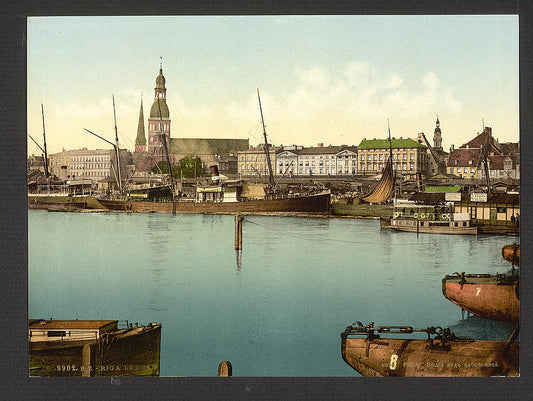 A picture of The quay, Riga, Latvia