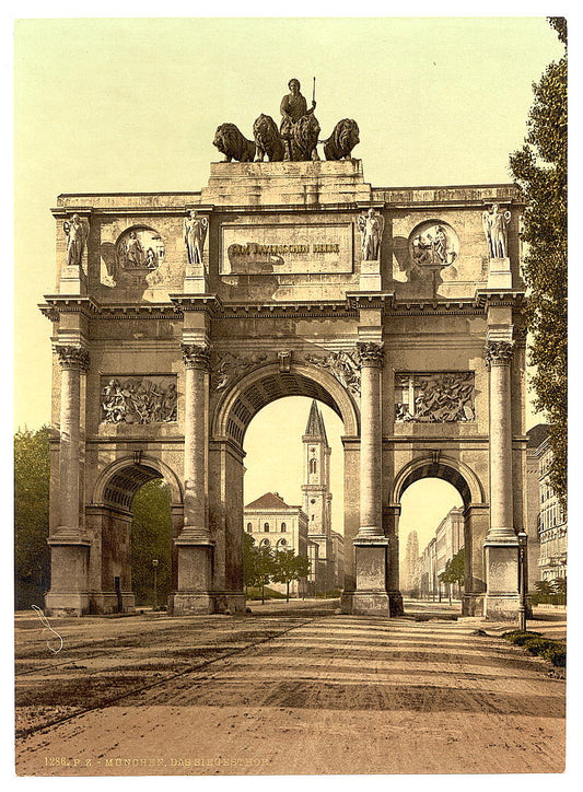 A picture of The Seigesthor (i.e. Siegestor) (Triumphal Arch), Munich, Bavaria, Germany