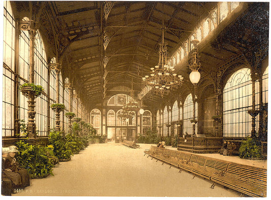 A picture of The Sprudel Fountain Colonnade, Carlsbad, Bohemia, Austro-Hungary