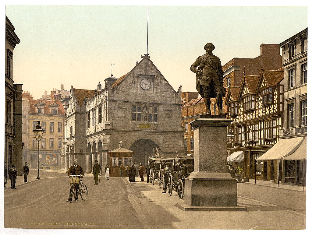 A picture of The square, Shrewsbury, England