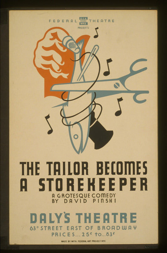 A picture of "The tailor becomes a storekeeper" A grotesque comedy by David Pinski : Daly's Theatre.