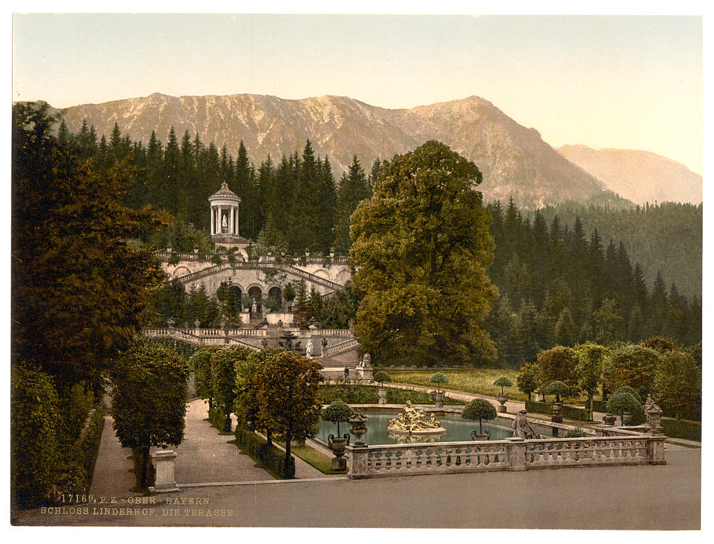 A picture of The terrace, Linderhof Castle, Upper Bavaria, Germany