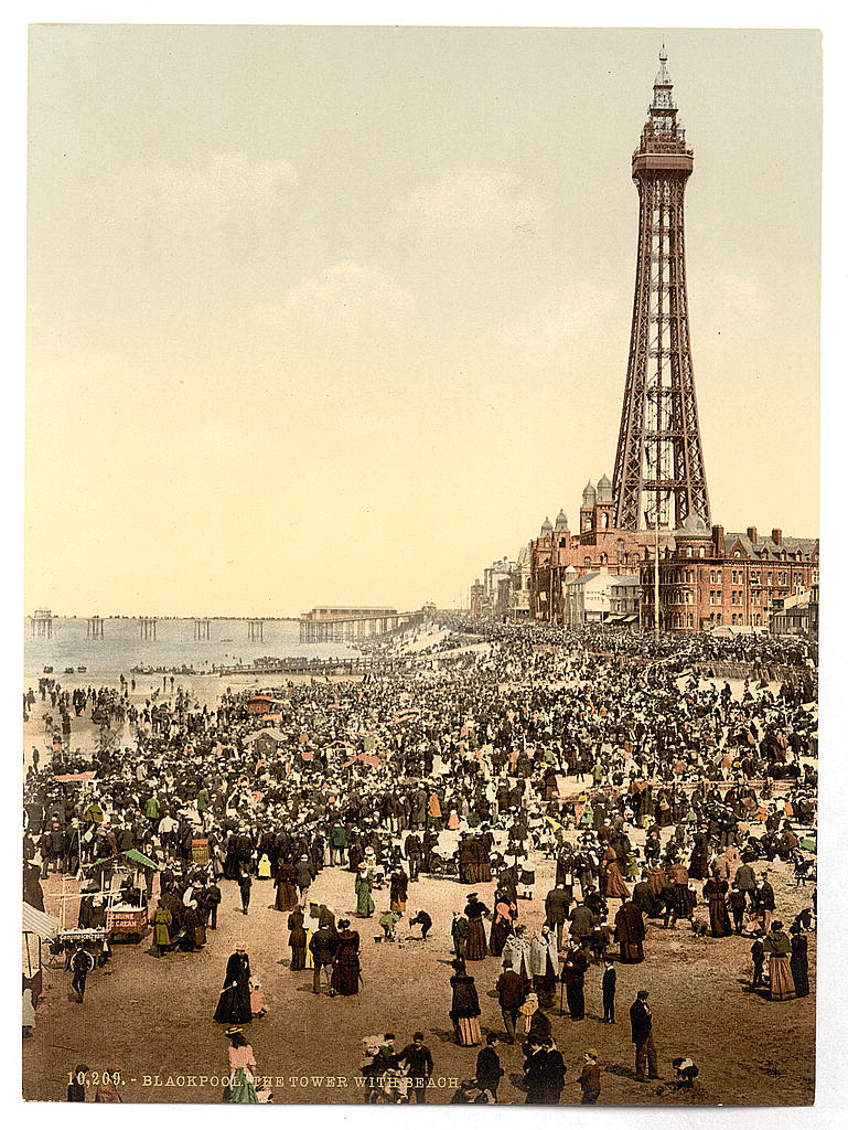 A picture of The tower with beach, Blackpool, England