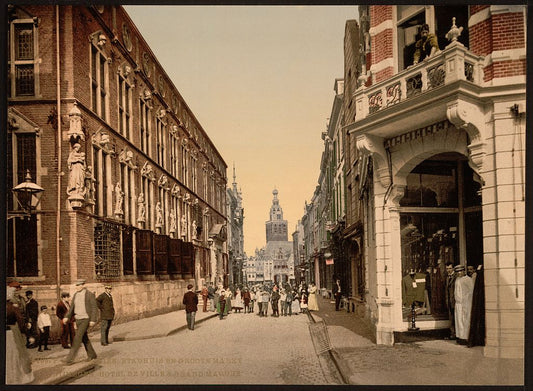 A picture of The town hall and the great market, Nymegen (i.e. Nijmegen), Holland