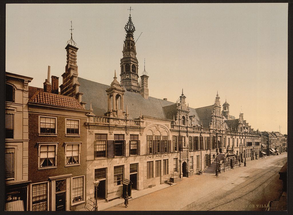 A picture of The town hall, Leyden, (i.e., Leiden) Holland