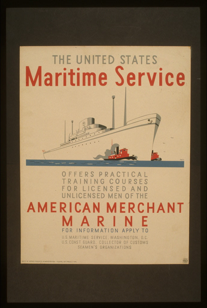 A picture of The United States Maritime Service offers practical training courses for licensed and unlicensed men of the American Merchant Marine
