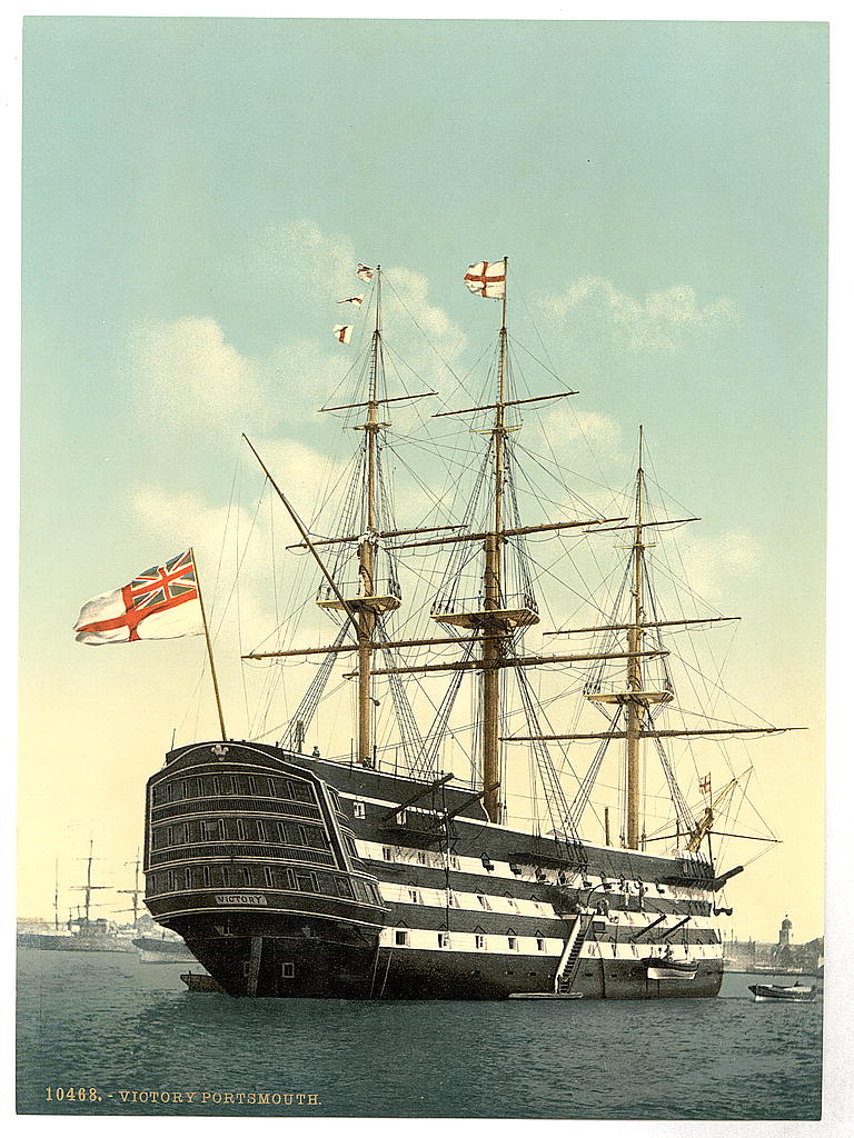 A picture of The "Victory" (Nelson's Flagship), stern, Portsmouth, England