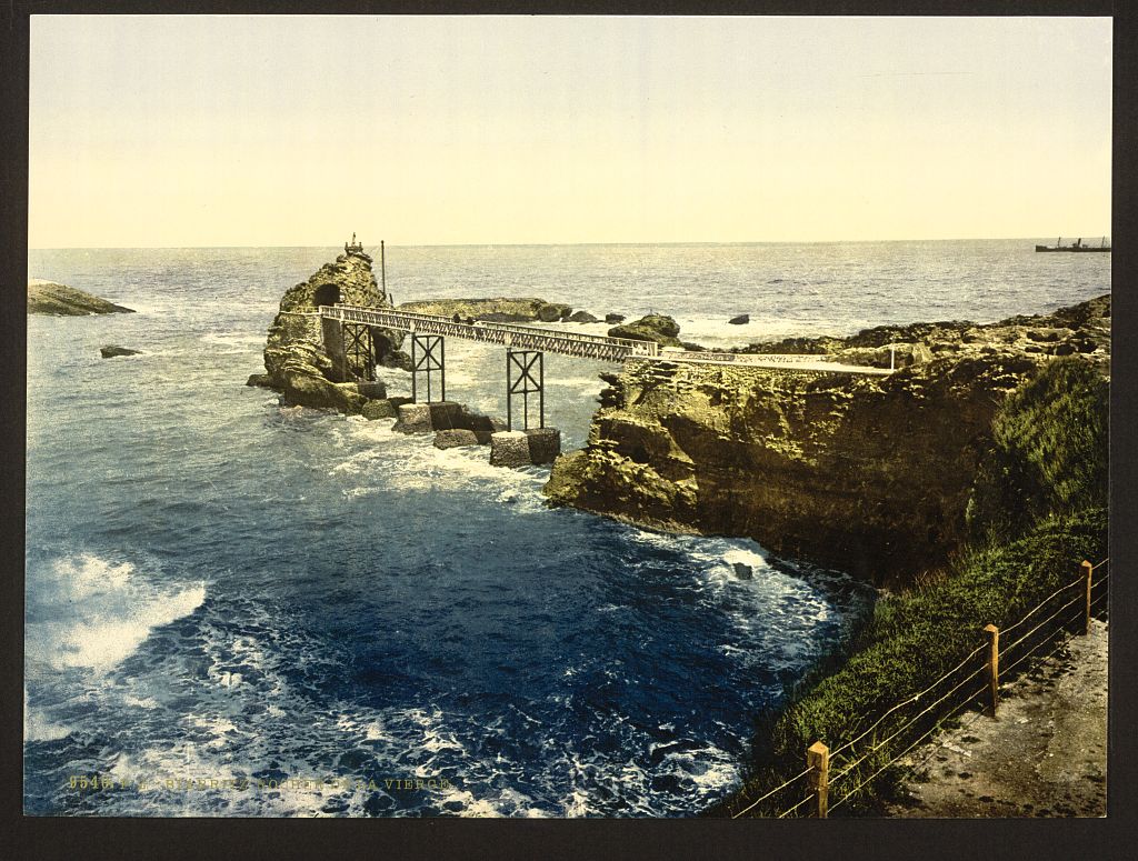 A picture of The Virgin's Rock, Biarritz, Pyrenees, France