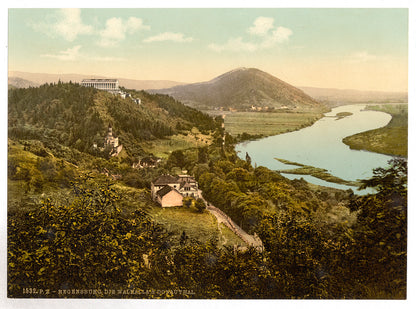 A picture of The Walhalla with view in the Danube Valley, Ratisbon (Regensburg), Bavaria, Germany