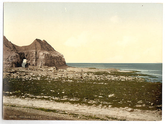 A picture of Thornwick Bay, Yorkshire, England