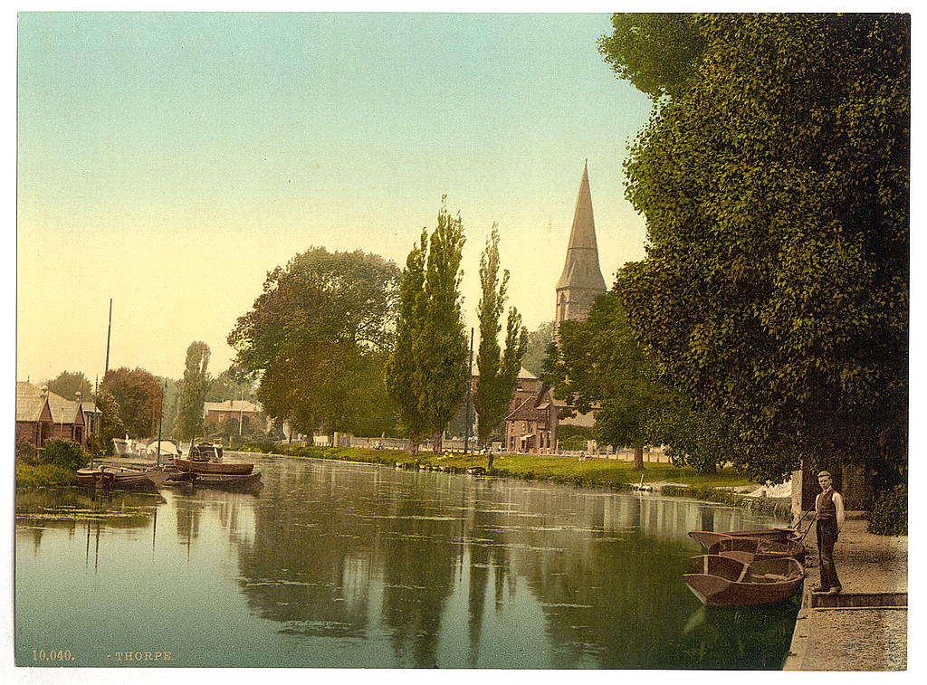 A picture of Thorpe, church and river, Norwich, England