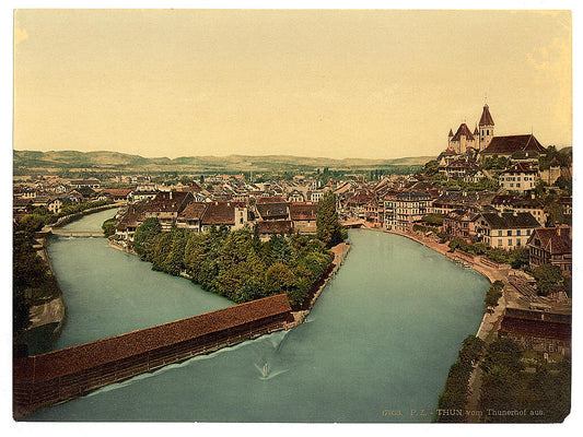 A picture of Thun and Aare River, Bernese Oberland, Switzerland