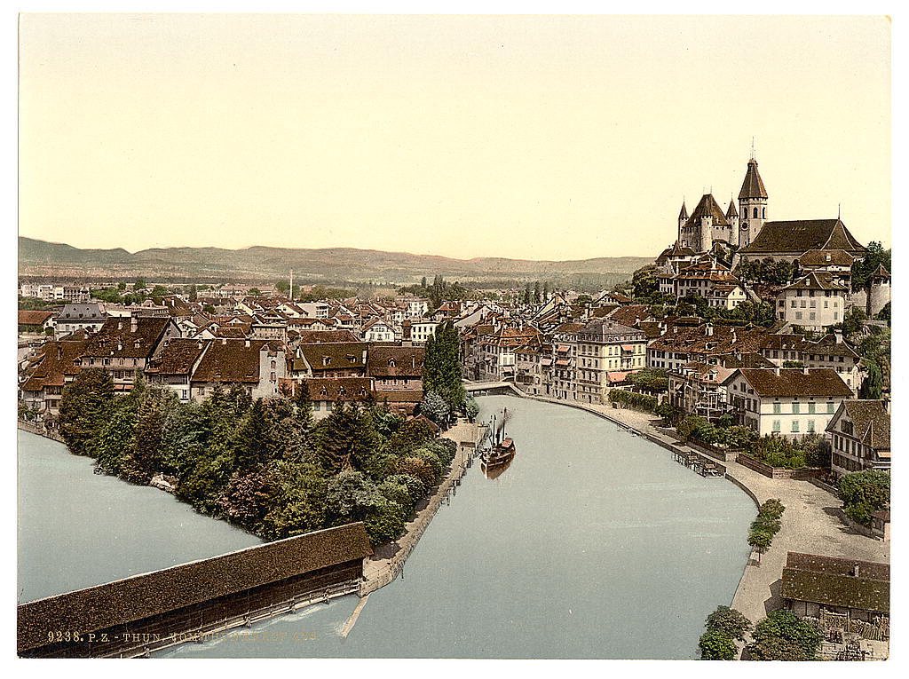 A picture of Thun, from the Thunerhof, Bernese Oberland, Switzerland