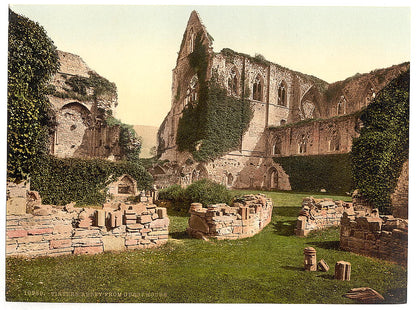 A picture of Tintern Abbey from guest house