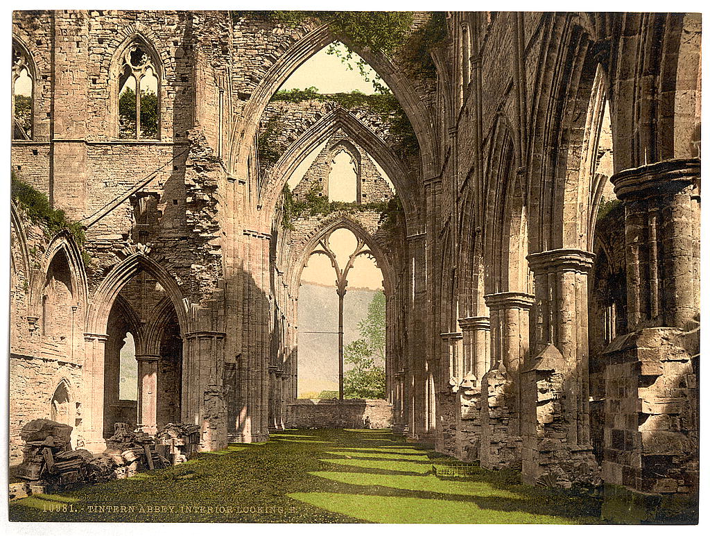 A picture of Tintern Abbey interior, looking E.