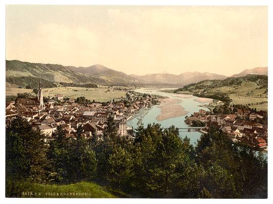 A picture of Tolz (i.e. Bad Tolz) and Krankeheil, Upper Bavaria, Germany