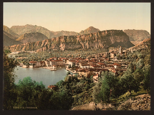 A picture of Torbolo (i.e. Torbole), general view, Lake Garda, Italy