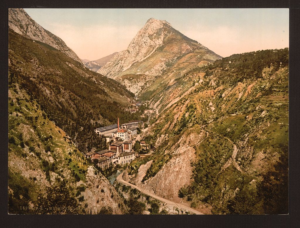 A picture of Toscolana (i.e. Toscolano) Valley at Maino, general view, Lake Garda, Italy