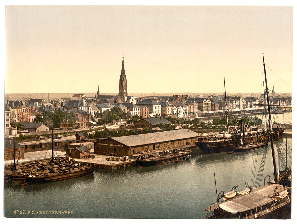 A picture of Town from the Lighthouse, Bremerhafen, Hanover (i.e. Hannover), Germany
