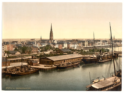 A picture of Town from the Lighthouse, Bremerhafen, Hanover (i.e. Hannover), Germany