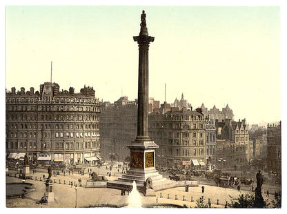 A picture of Trafalgar Square, from National Gallery, London, England