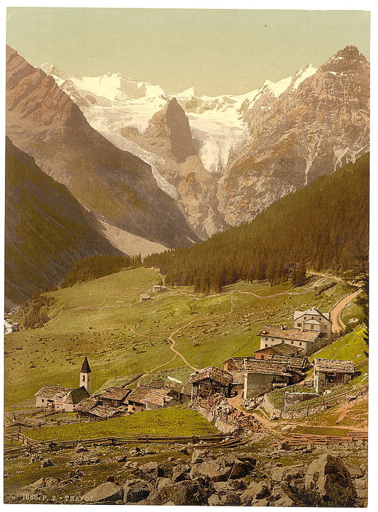 A picture of Trafoi and Trafoi Ice Wall, Tyrol, Austro-Hungary