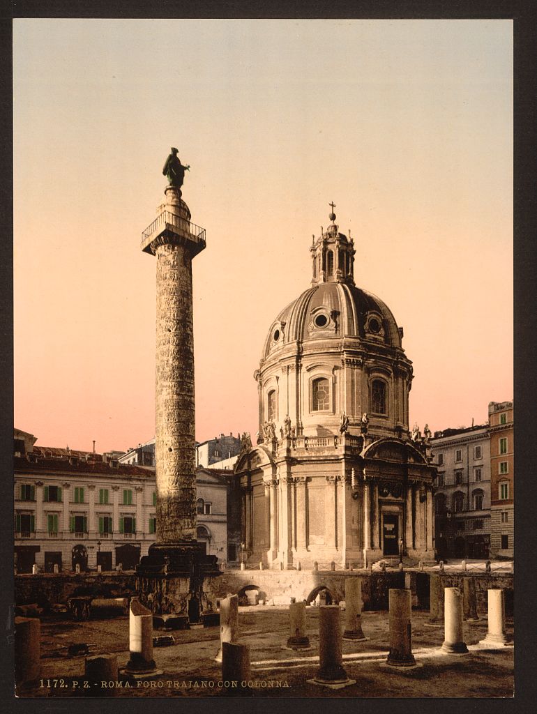 A picture of Trajan's Pillar, Rome, Italy