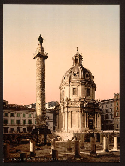 A picture of Trajan's Pillar, Rome, Italy