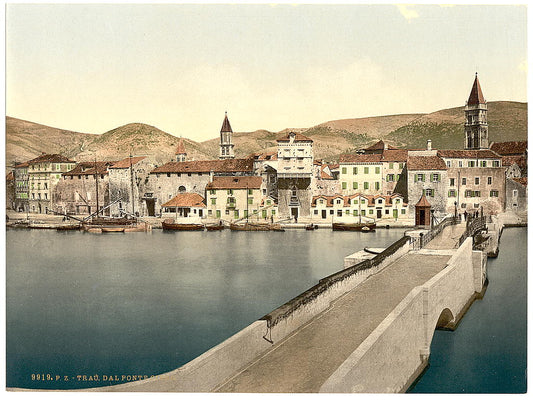 A picture of Traû, the Ciero Bridge, Dalmatia, Austro-Hungary