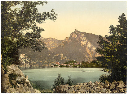 A picture of Traunkirchen, from Winkel, Upper Austria, Austro-Hungary