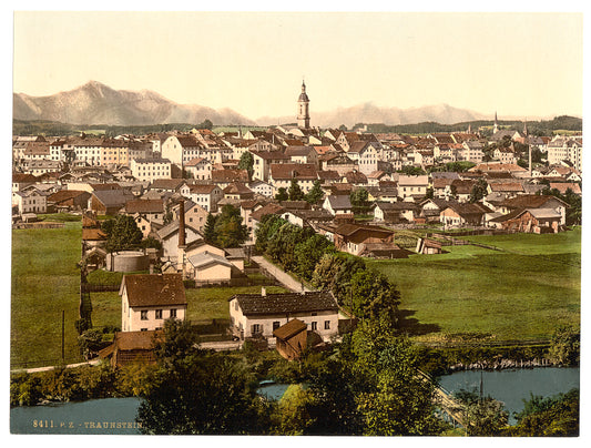 A picture of Traunstein, general view, Upper Bavaria, Germany