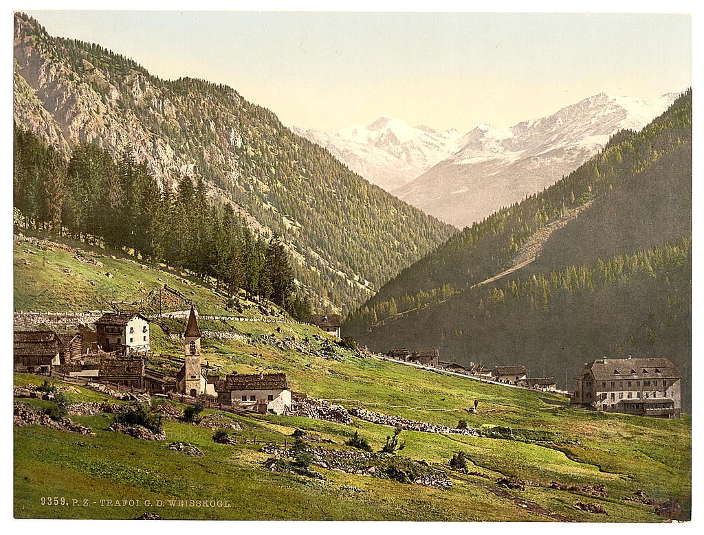 A picture of Tre Croci, towards the Weisskogl (i.e., Weisser Knott), Tyrol, Austro-Hungary