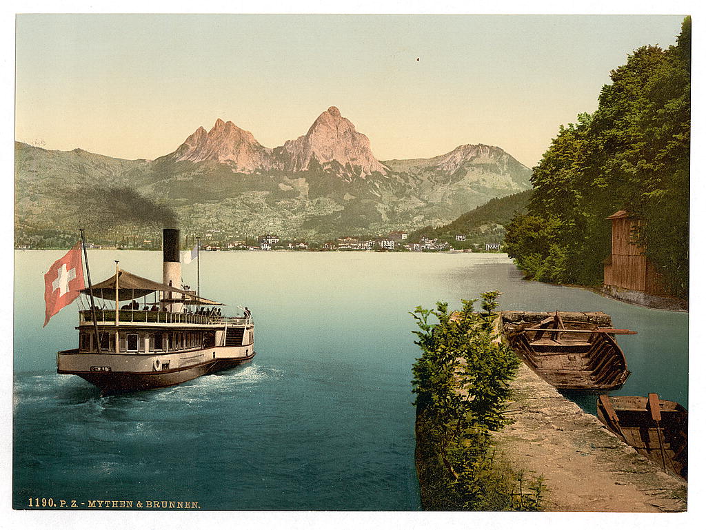 A picture of Treib and Mythen, Lake Lucerne, Switzerland
