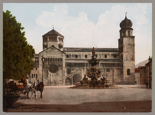 A picture of Trient. Domplatz mit Dom. Trento. Piazza Grande ed il Duomo.