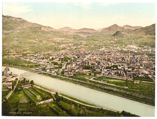 A picture of Trient, general view from S. W., Tyrol, Austro-Hungary