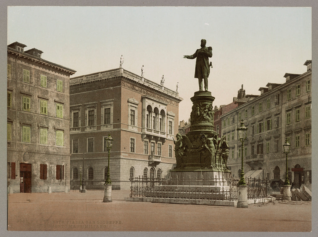 A picture of Trieste. Piazza San Giuseppe. Monumento Massimilliano
