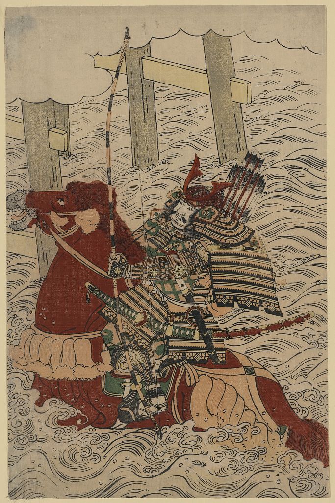 A picture of Ujigawa no senjin arasoi sasaki takatsuna