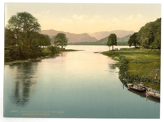 A picture of Ullswater and River Eamont from Pooley Bridge, Lake District, England