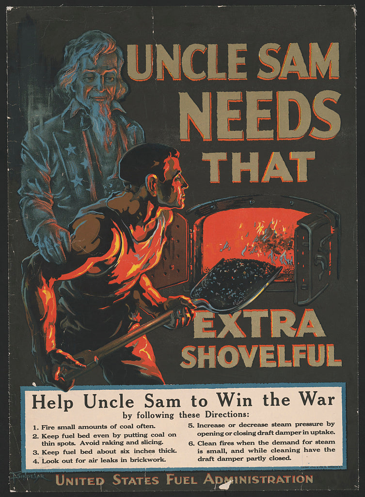A picture of Uncle Sam needs that extra shovelful