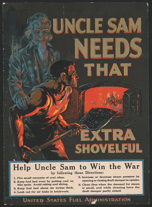 A picture of Uncle Sam needs that extra shovelful