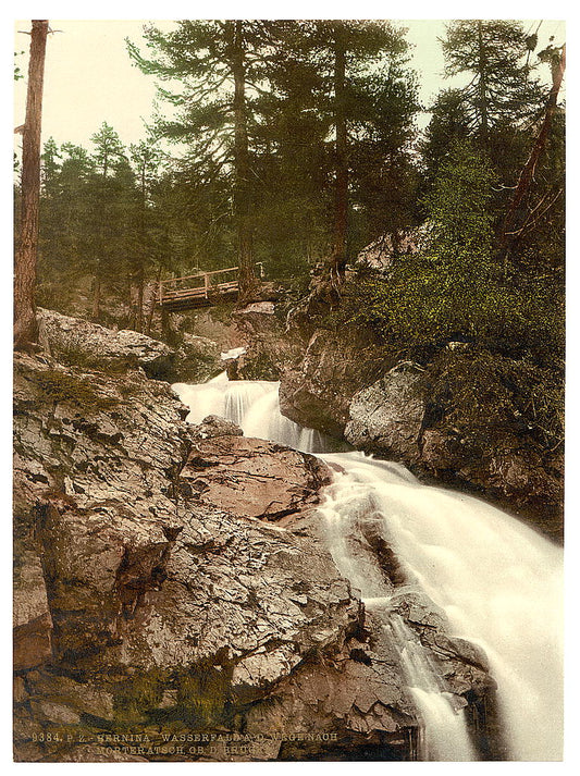 A picture of Upper Engadine, Bernina Falls near Morteratsch, Grisons, Switzerland