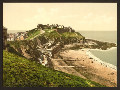 A picture of Upper town and beach, Granville, France