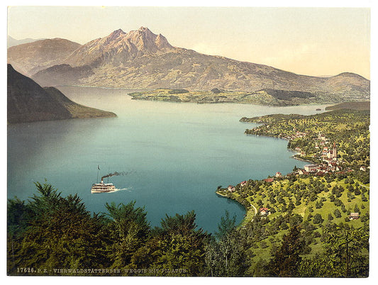 A picture of Urnersee and Pilatus, Lake Lucerne, Switzerland