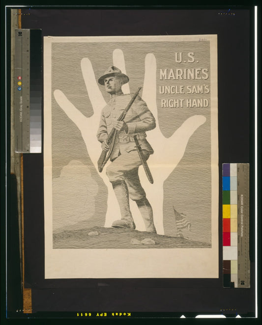 A picture of U.S. Marines, Uncle Sam's right hand